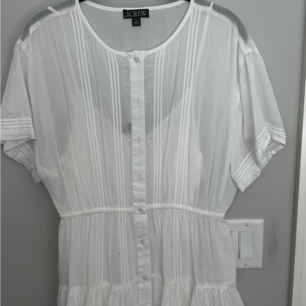 J. Crew Women's White Textured Dress